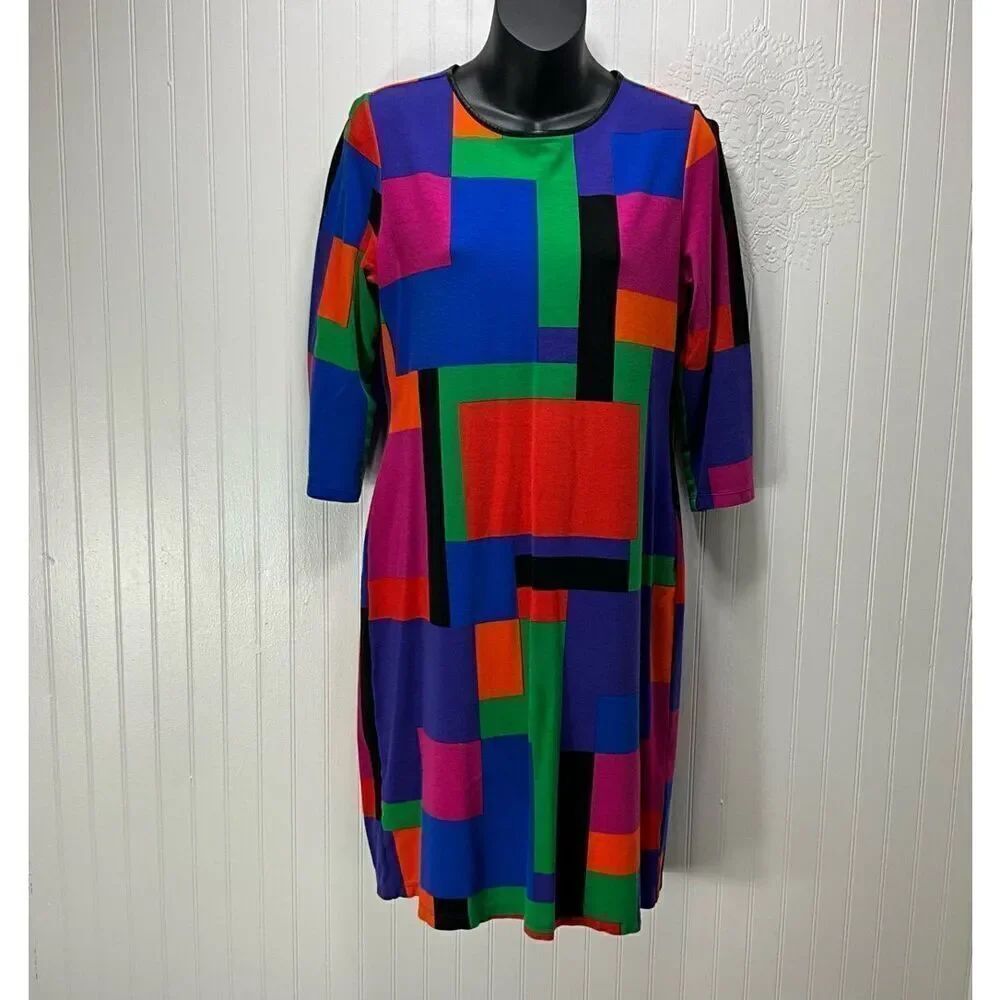 VINTAGE LAUREN RALPH LAUREN Color Block Dress